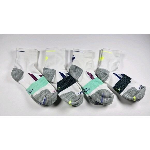 Bombas Hex-Tec Run Quarter Lot Of 4 Pairs Socks Size L - Picture 1 of 2